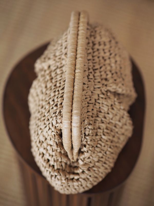 Borsa clutch in rafia