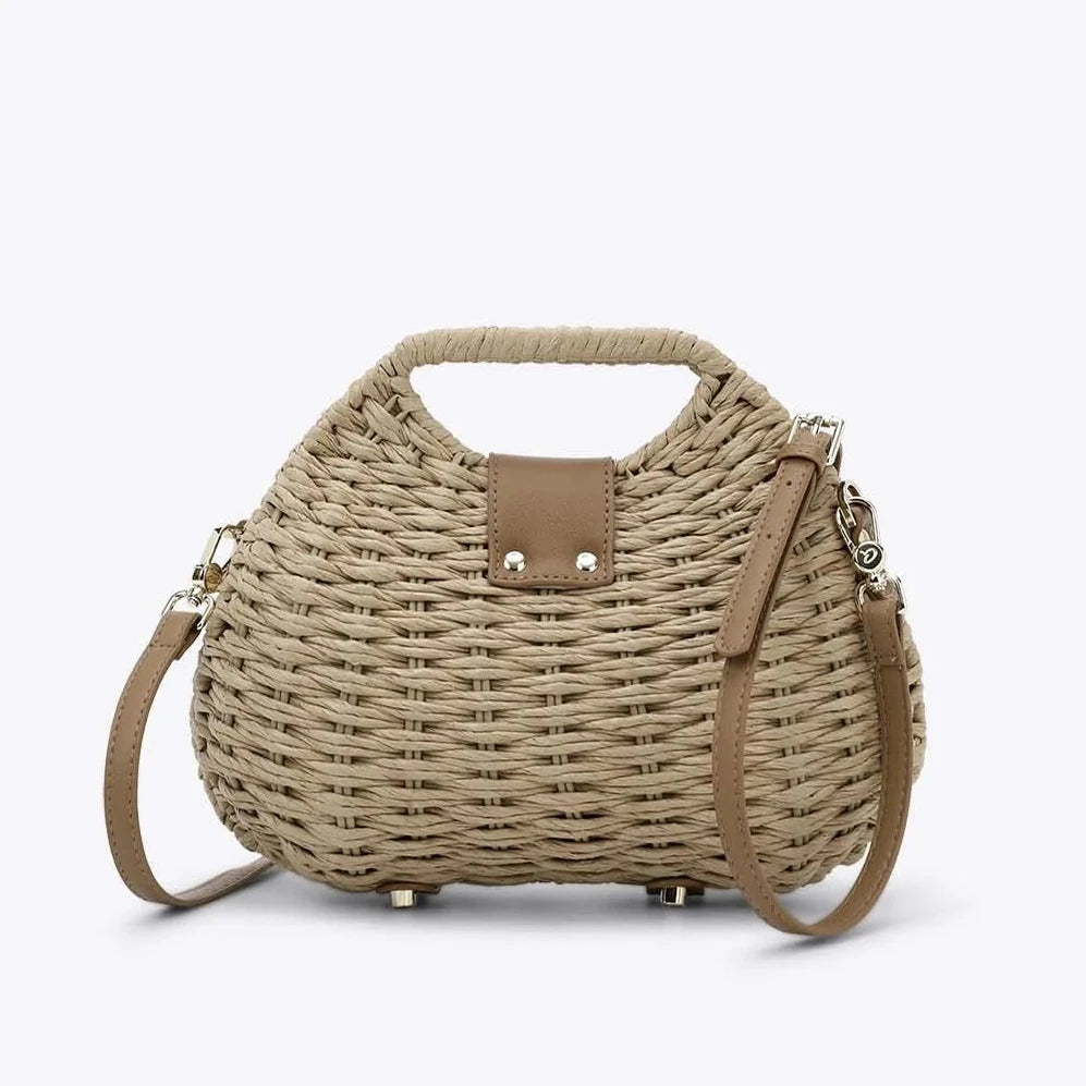 Borsa rigida in rafia