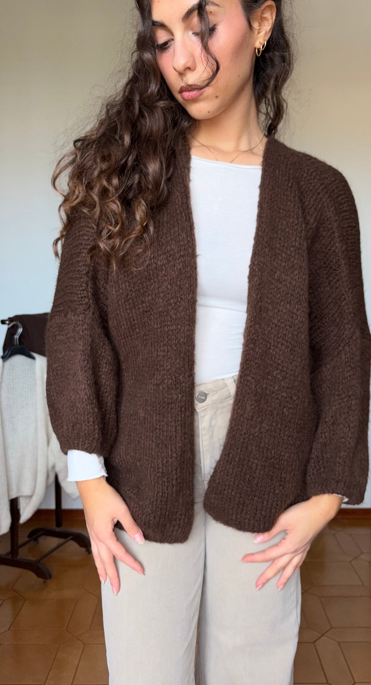 Cardigan corto aperto