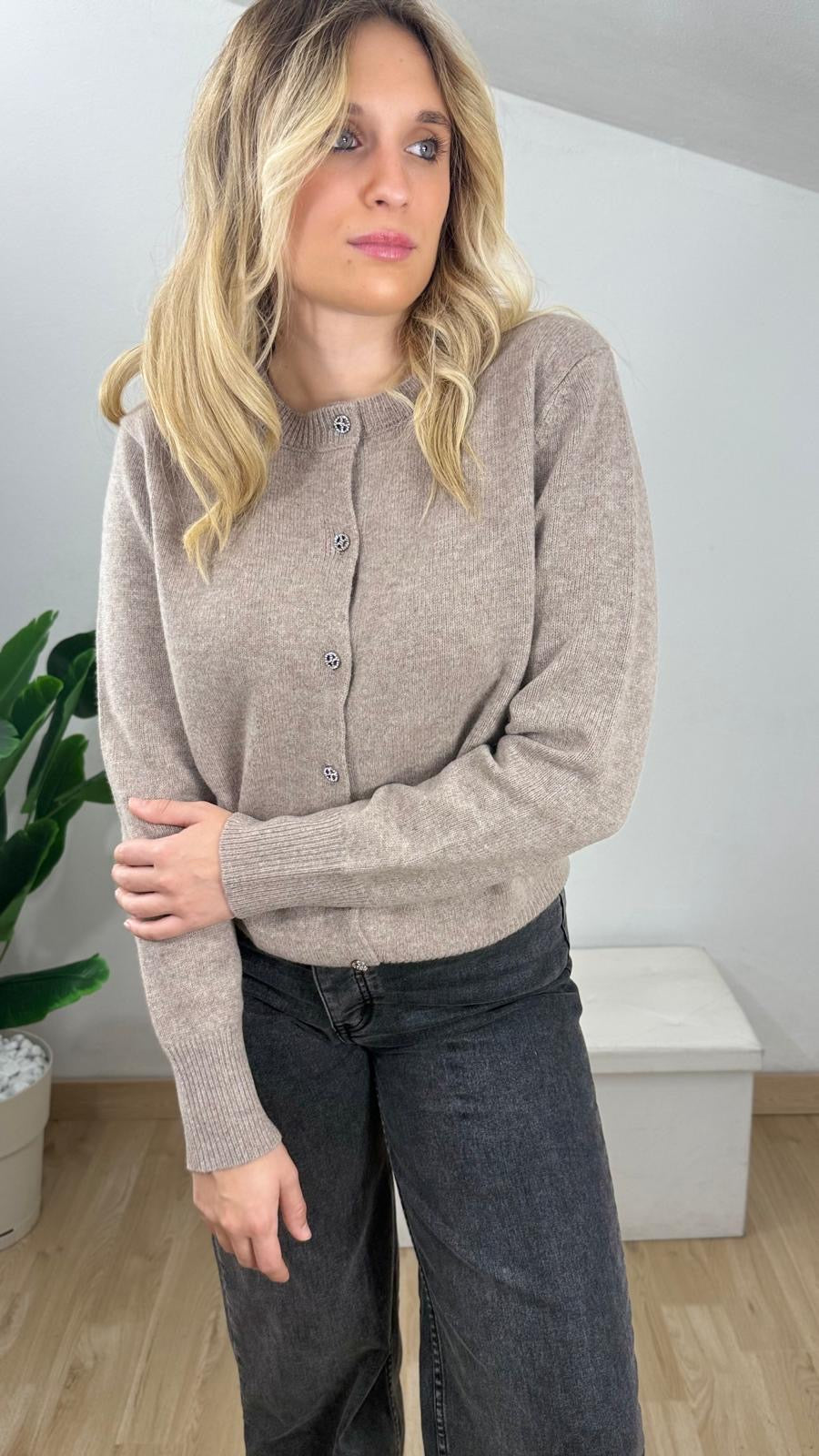Cardigan 100% pura lana