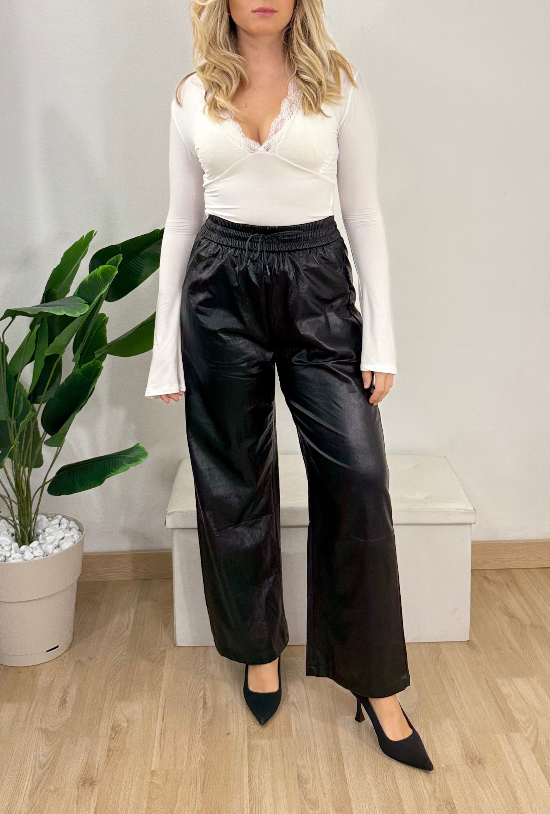 Pantalone in ecopelle