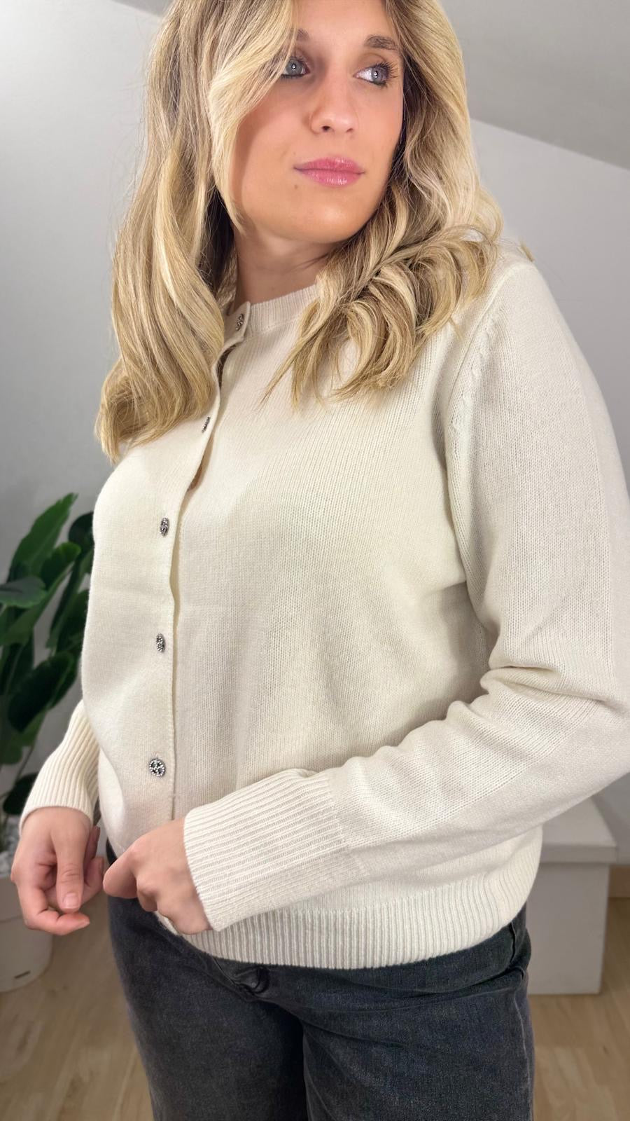 Cardigan 100% pura lana