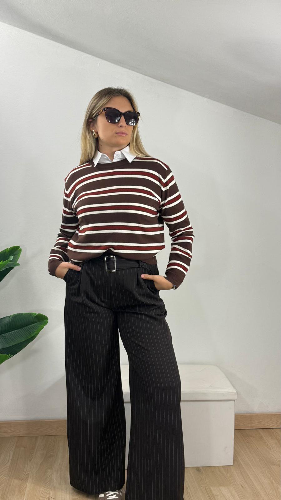 Pantalone gessato