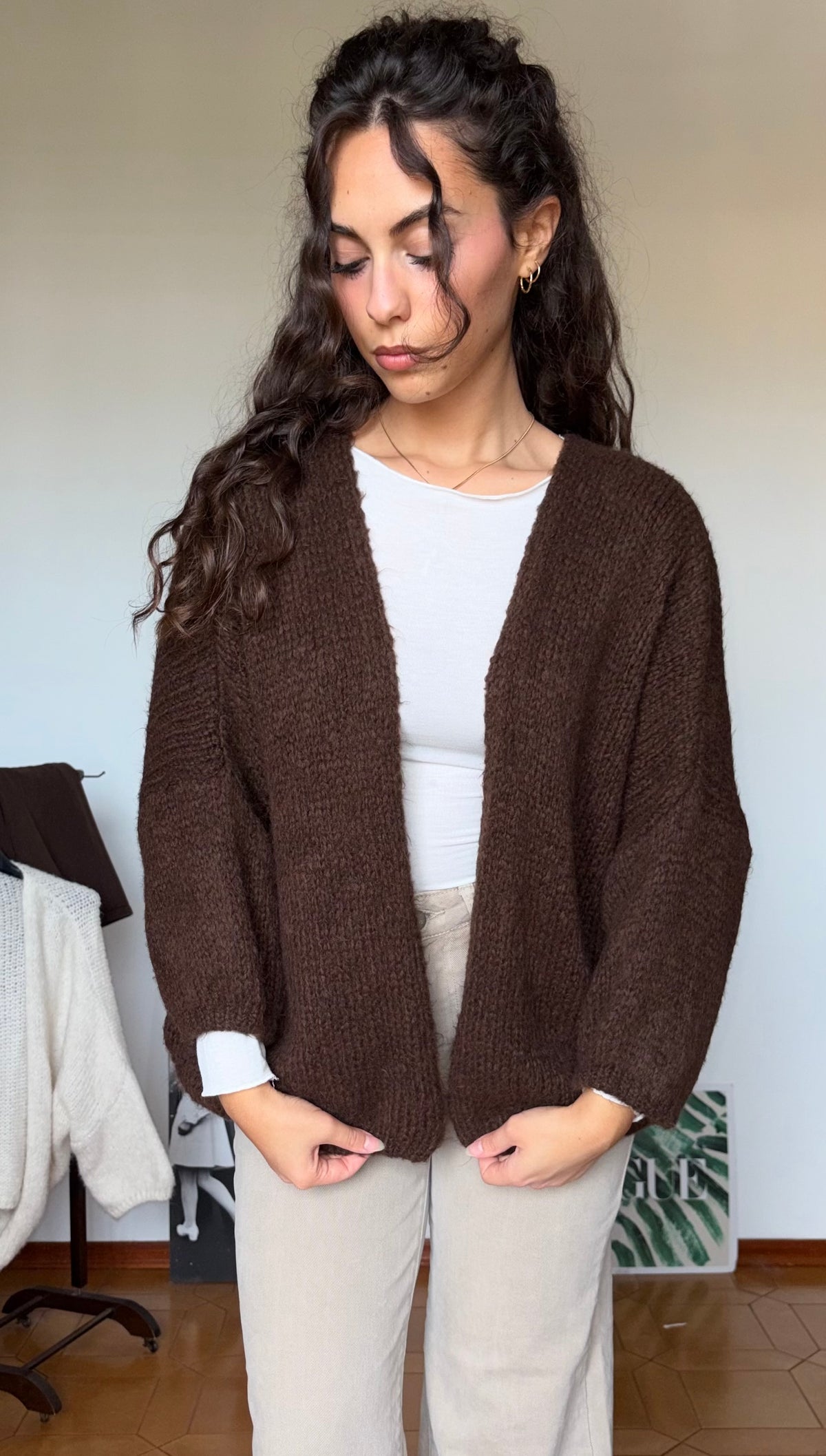 Cardigan corto aperto