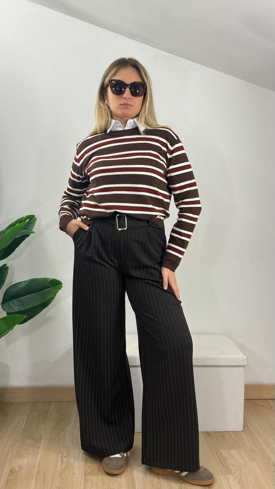 Pantalone gessato