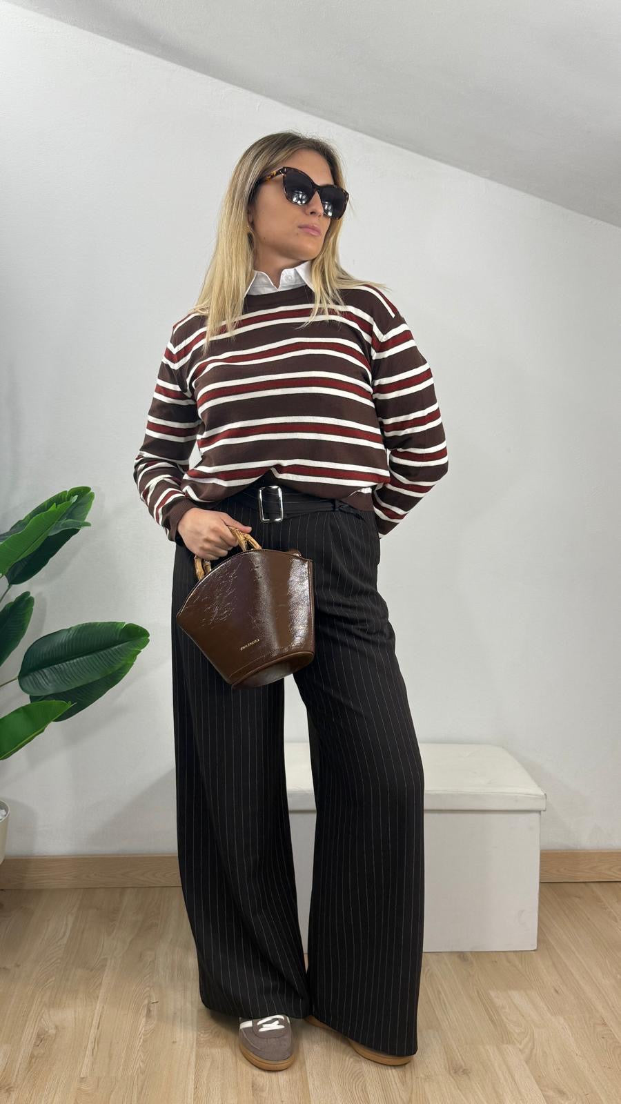 Pantalone gessato