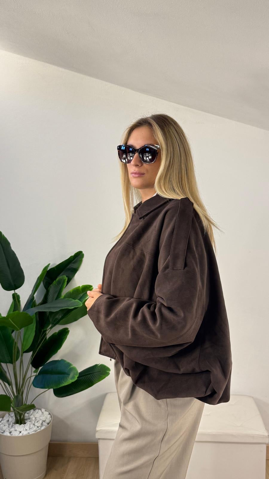 Bomber suede brown