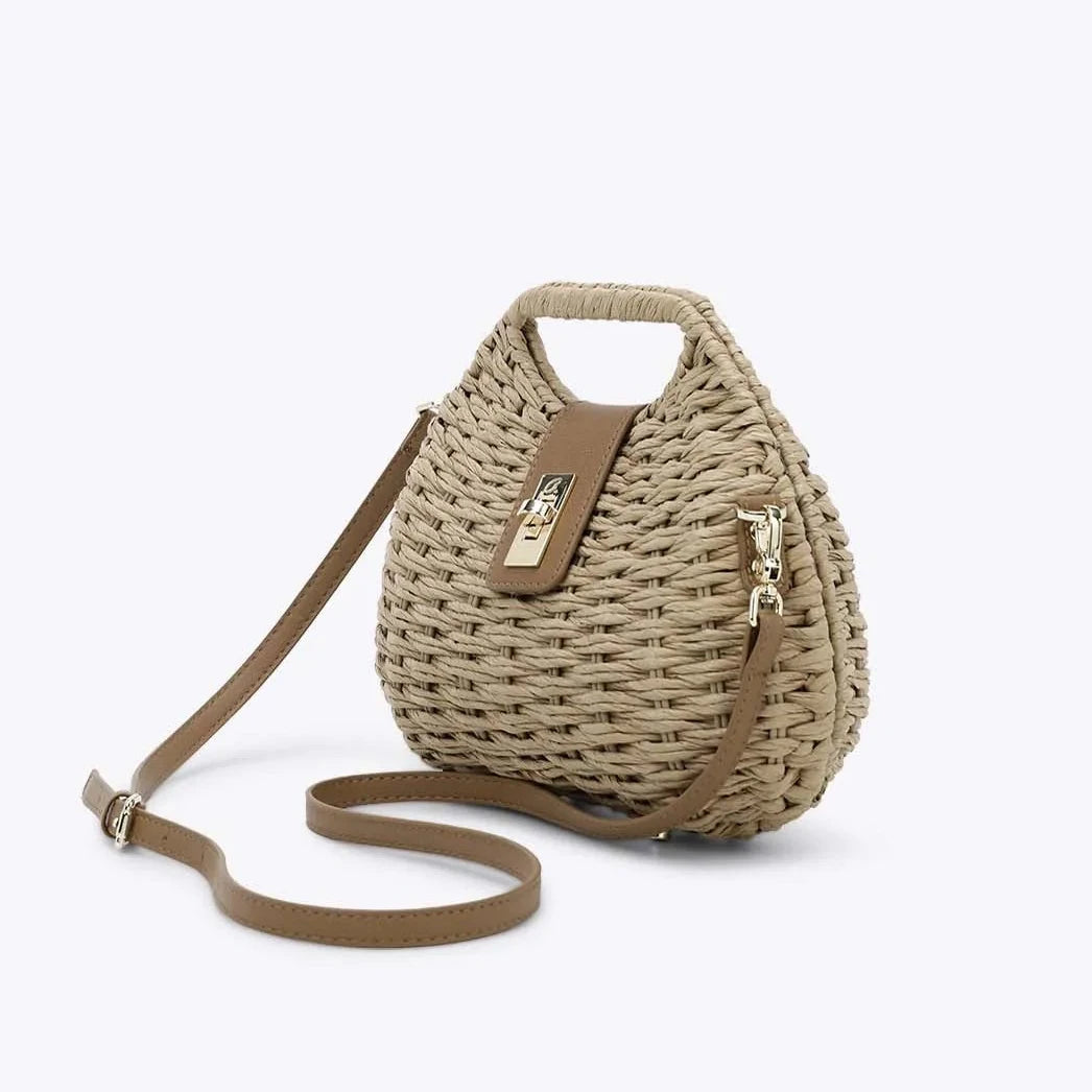 Borsa rigida in rafia