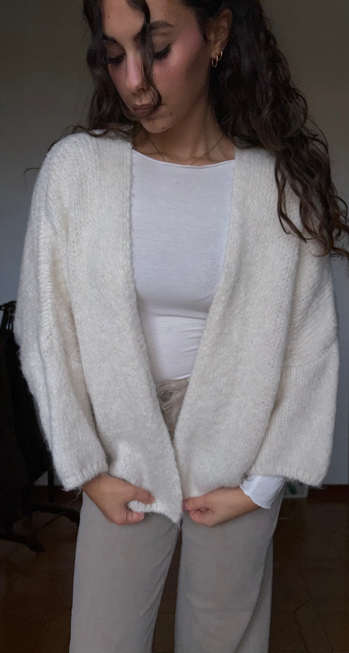 Cardigan corto aperto