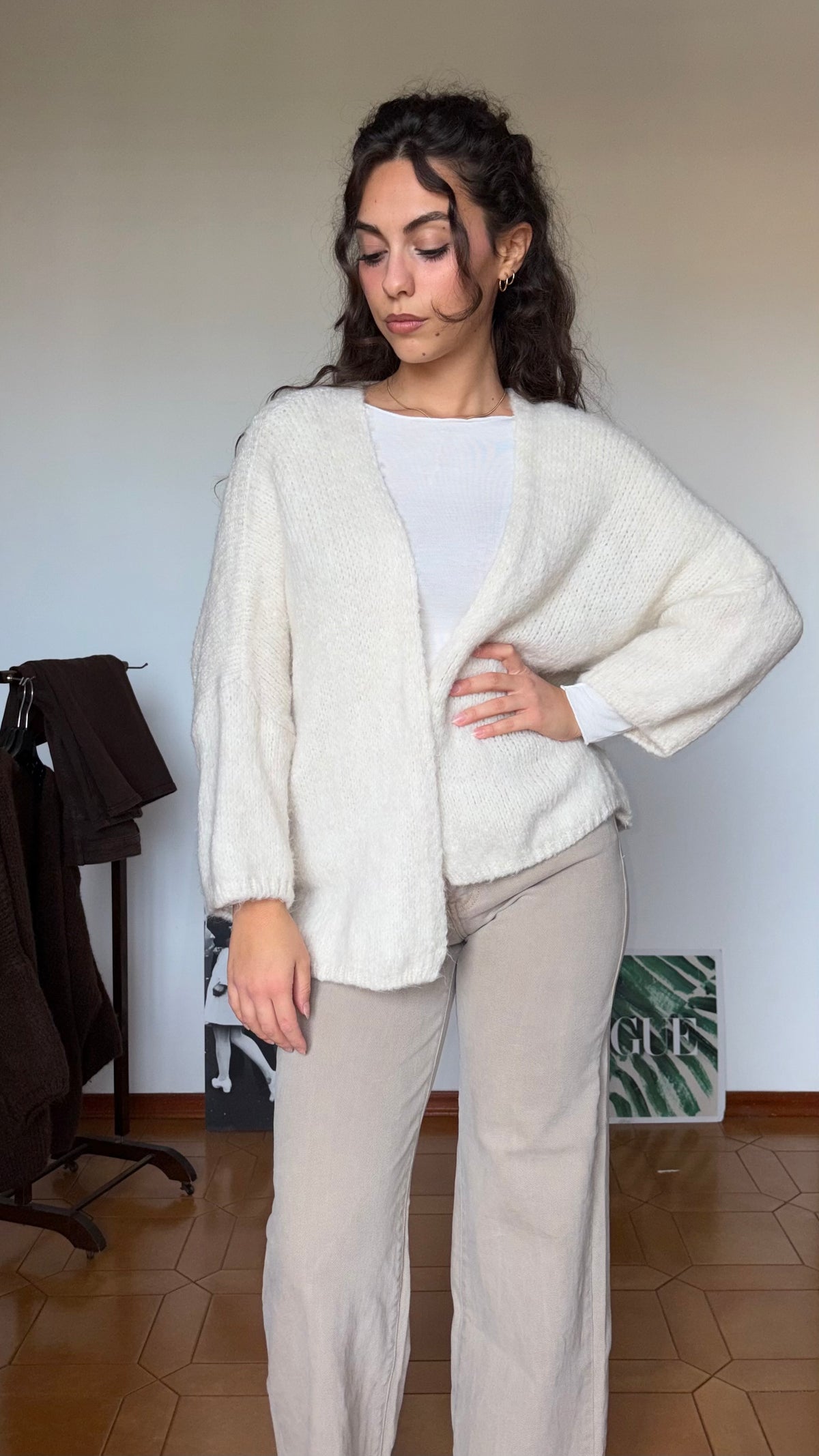 Cardigan corto aperto