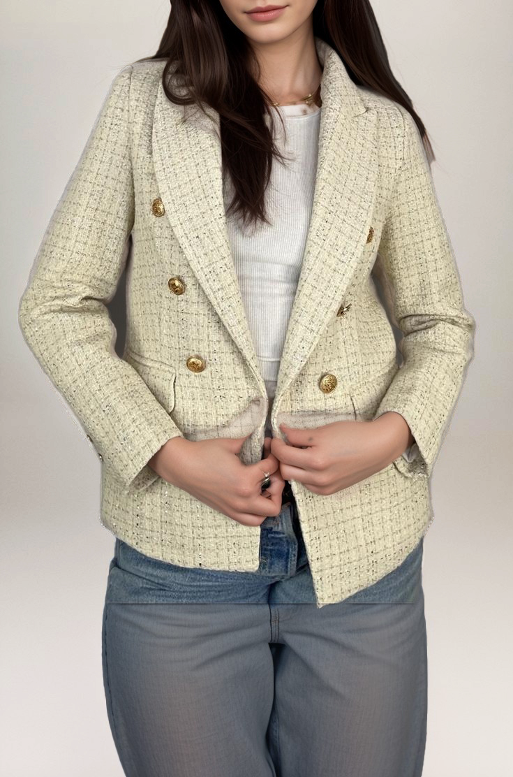 Giacca in tweed doppio petto