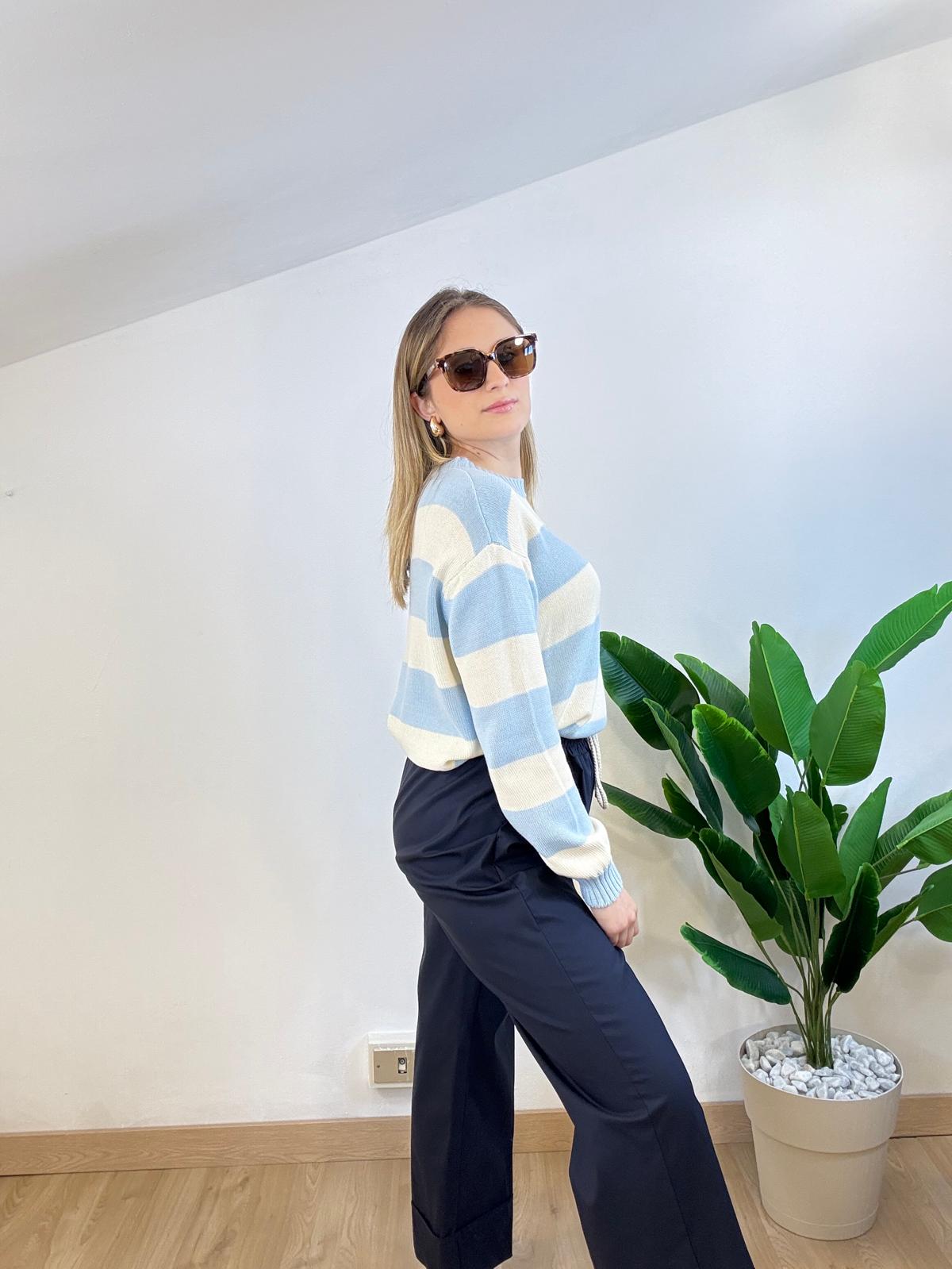 Pantalone in popeline con coulisse