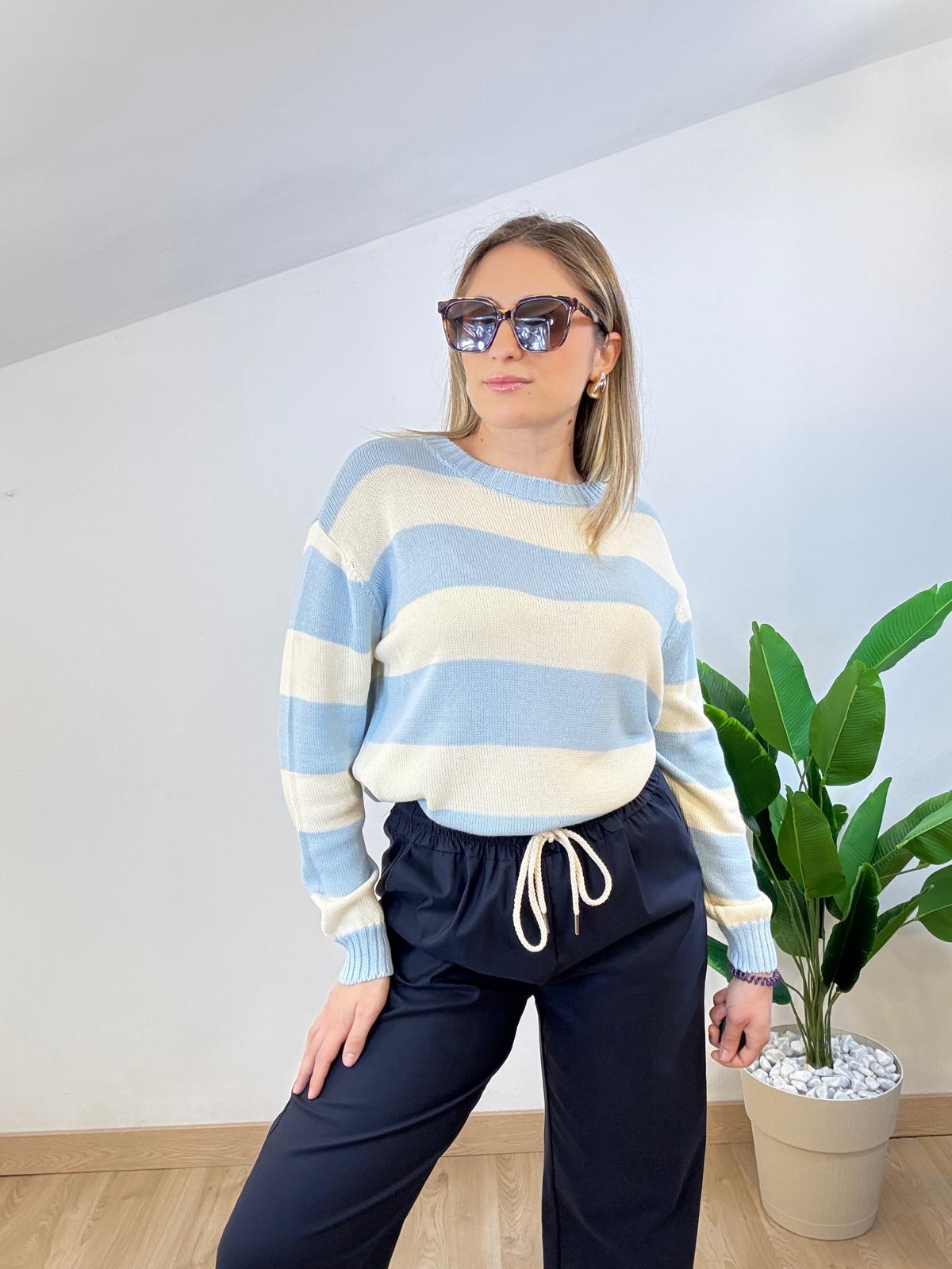 Pantalone in popeline con coulisse
