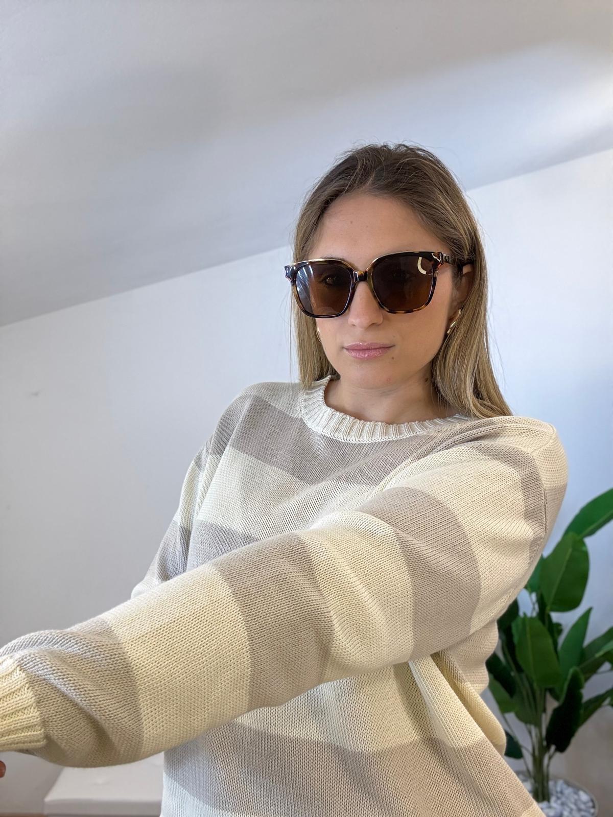 Pullover in cotone a righe