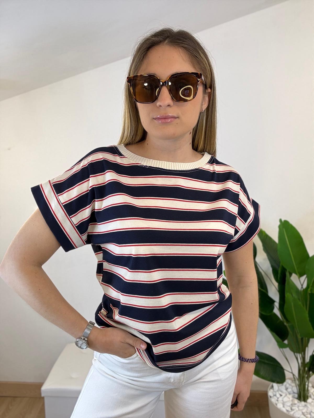 T-shirt stripes blu